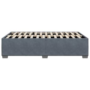 Cadre de lit en velours gris foncé sans matelas Lits rembourrés à la hausse - Product Image 5
