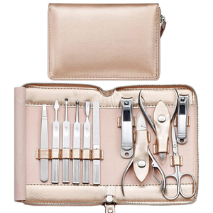 Heavy Duty Toe Nail Clipper Set with Professional Stainless Steel Manicure and Pedicure Set Portable Grooming Care Bag - Product Image 1