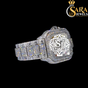 Edición limitada Reloj automático antiguo de acero inoxidable Iced Out Baguette Moissanite Diamond Cierre oculto Diseño encantador - Product Image 4