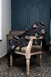 Phong Cách Bohemian Tay Loom Khối In Bông Sofa Ném Bùn Vải Chăn Với Tua Thiết Kế Độc Đáo - Product Image 4