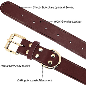 Colliers pour chiens en cuir PU coloré, dernières tendances, accessoires pour animaux de compagnie, vente directe d'usine, motifs unis, colliers en cuir pour chiens. - Product Image 4