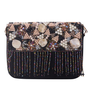 Sac à bandoulière en chaîne fait main avec perles et pierres pour femme, idéal pour les soirées, mariages, vente en gros Inde - Product Image 1