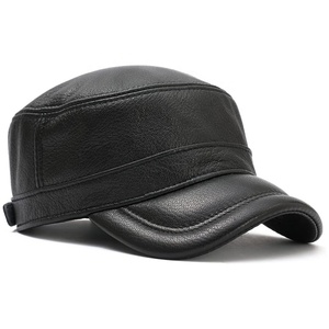 Gorra de Béisbol Unisex de Cuero PU con Acabado de Gamuza Negra, Gorra Casual Ajustada de 5 Paneles para Adultos, para las Cuatro Estaciones - Product Image 2