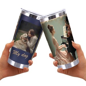 20oz Double Wall Stainless Steel Tumbler Vacuum Insulated Reusable Eco Friendly <b>Drinkware</b> for Home Office Use - Product Image 2