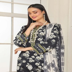 Bin Hameed Ladies 3 piezas bordado Salwar Kameez Super Whole Seller vestido de lino indio pakistaní para niñas - Product Image 1