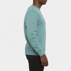 Men's Grey Crew Neck <b>Raglan</b> Sleeve Sweatshirt Regular Fit Casual Pullover French Terry Knitted 100% Cotton Autumn Wear - Product Image 6