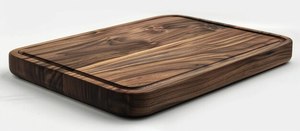Planche à découper rectangulaire en bois de noyer foncé artisanale, style mid-century modern, écologique, durable, décoration intérieure |   Vente en gros personnalisée OEM - Product Image 4