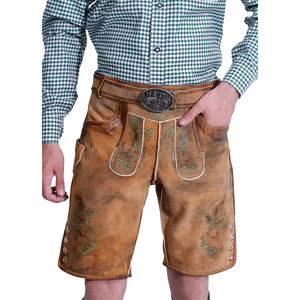 Lederhosen Rústicos de Cuero de Cabra Estilo Bávaro, Duraderos, para Festivales Culturales, para Hombre - Product Image 5