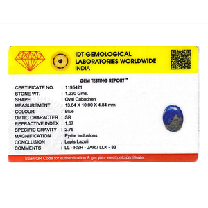 Lapis Lazuli Loose Gemstone 6.15 Carat 6mm Calibrated Natural Stone for Fine Jewelry - Product Image 4