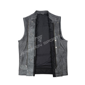 Chaleco de Alta Calidad para Hombre, Talla Grande, Diseño Único, de Cuero, Sin Mangas, con Calefacción para Invierno, para Motocicleta, con Bolsillos Delanteros - Product Image 3