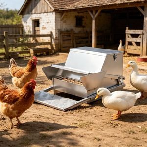 Mangeoires automatiques pour poulets en acier inoxydable neuves et d'occasion, mangeoires pour animaux en PVC, plastique PP, HDPE pour les industries agricoles et de vente au détail - Product Image 6