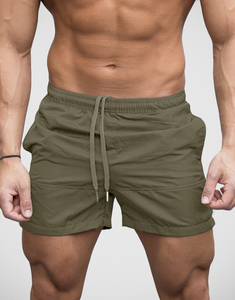 Shorts de bain pour hommes en toile, légers, écologiques, à séchage rapide, avec logo personnalisé, taille mi-haute, style streetwear décontracté - Product Image 6