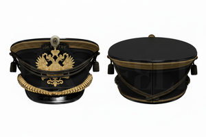 Elegant Gold Trim Peak <b>Cap</b> 3D Embroidered Detail Decorative Formal <b>Hat</b> for Ceremonial Events and Costume Accessories OEM <b>Caps</b> - Product Image 2