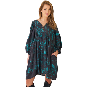 Mini vestido estampado para mujer, traje de verano de cintura alta - Product Image 2