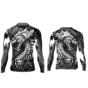 Nuevo Rashguard Sublimado Personalizado 2026, Transpirable, de Secado Rápido, Manga Larga, para Adultos, BJJ, MMA, Venta al Por Mayor, Ropa de Artes Marciales, Jiu Jitsu - Product Image 3