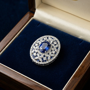 Joyería de Producción Rápida, Confiable, de Alta Gama, Oro Blanco, Diamante Natural, Zafiro, Colgante con Dije, Clásico, para Fiesta, Mujer - Product Image 3