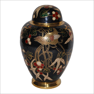 Elegant White Butterfly Funeral Urn – Handcrafted Brass Cremation Urn for Adult Ashes – Pearl Finish <b>Memorial</b> Urn. - Product Image 4