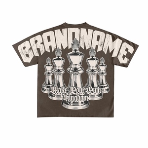T-shirt Streetwear Homme Grande Taille BRANDNAME Manches Longues Col Rond Imprimé Échecs Logo Graphique au Dos Jersey Coton Respirant Séchage Rapide - Product Image 1