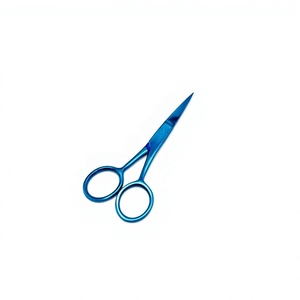 Outils de maquillage, ciseaux à sourcils, ciseaux multifonctions en plasma bleu, 4,5 pouces, ciseaux à lame droite petite et pointue, ciseaux de salon - Product Image 4