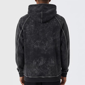 Sudaderas con Capucha de Felpa Francesa para Hombre, de Primera Calidad, 100% Algodón, Ecológicas, Casuales de Invierno, Estilo Urbano, Lavado Ácido, Talla Grande, Personalizadas - Product Image 3