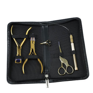 Kit d'extensions de cheveux à micro-perles, ensemble d'outils professionnels pour l'installation d'extensions de cheveux pour coiffeurs, aiguille à boucle réutilisable pour tirer les extensions - Product Image 1