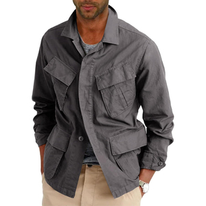 Field Style Utility <b>Jacket</b> Men Custom Outdoor Workwear Multi Pocket <b>Lightweight</b> <b>Casual</b> <b>Jacket</b> - Product Image 1