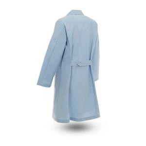 Blouse de laboratoire unisexe bleu clair en toile, coton et polyester, pour usage hospitalier, manches longues avec poches, haute qualité - Product Image 2