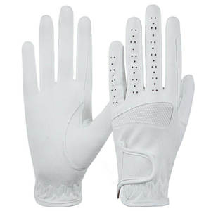 Summer Leather Horse <b>Riding</b> Gloves with Hand Grips Non-Slip Breathable Adjustable Wrist Strap - Product Image 1