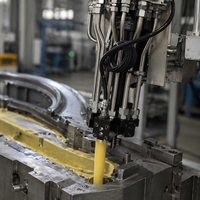 Machine de moulage de mousse d'élastomère PU contrôlée par PLC pour la production de rouleaux de convoyeur et de roues en polyuréthane 380V 35kW