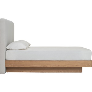 Base de Cama Moderna Tapizada con Plataforma de Madera y Cabecera de Tela, Muebles de Dormitorio para Hotel o Villa - Product Image 4