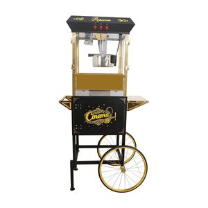 Machine à Popcorn Commerciale avec Chariot, Cuve de 16 Oz, Style Cinéma, Or et Noir - Product Image 2
