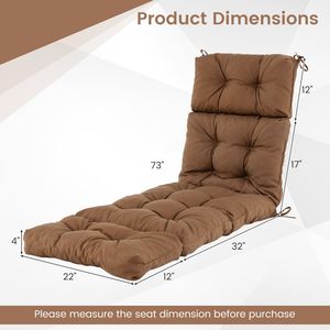 Cuscino per Chaise Longue da Esterno con Lacci per Giardino e Bordo Piscina - Product Image 5