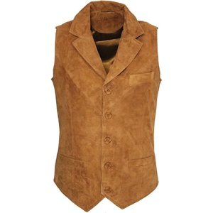 Chaleco de Motocicleta de Cuero de Cabra Genuino, Diseñado para Hombres que Prefieren un Ajuste Tradicional con Durabilidad, Chaleco de Motociclista - Product Image 1