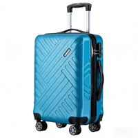 Valise de voyage de luxe personnalisée bleu paon à 4 roues pour femme d'affaires, antivol, avec roulettes pivotantes et serrure à combinaison