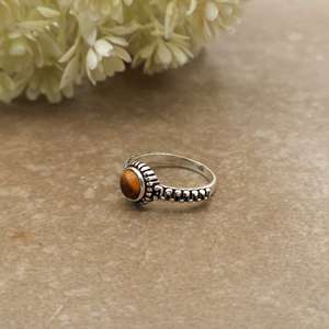 Natural Tiger's Eye Gemstone Bezel <b>Set</b> 925 Sterling <b>Silver</b> Plated Adjustable Dainty Antique Boho Daily Wear Statement <b>Ring</b> for - Product Image 3