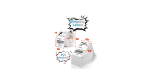 Thermal Waterproof Barcode Adhesive <b>Sticker</b> Paper <b>Roll</b> with Multi-Shaped Labels for Retail Shelf Labeling - Product Image 2