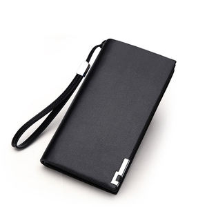 Portefeuille portable en cuir PU pour homme, pochette de voyage avec dragonne, sac à documents pour homme, vente en gros - Product Image 4