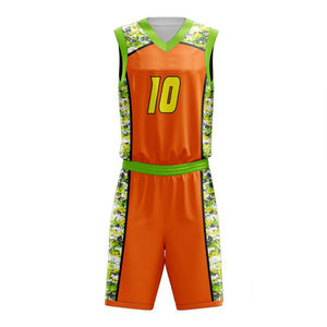 Ensemble Maillot et Short de Basketball Personnalisé Sublimé Respirant 2026 pour Hommes Adultes – Fabrication OEM sur Mesure, Grande Taille, Imprimé pour l'Été - Product Image 3