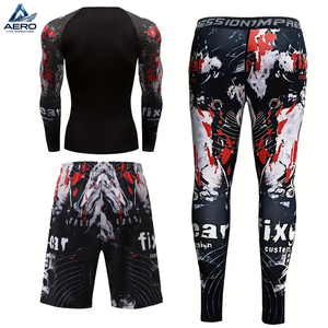 Crea tu Propio Conjunto Deportivo de Gimnasio con Cuello Redondo y Estampado Digital 3D, de un Buen Proveedor, con Poliéster y Spandex Transpirables, Conjuntos de Compresión - Product Image 2