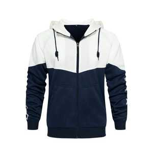 Ensemble de survêtement 2 pièces en polaire bicolore USA, tendance et durable, faible MOQ, pour homme - Product Image 4