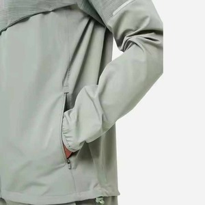 Mens Custom Reflective Nylon Windbreaker Tracksuit Two Piece <b>Zip</b> <b>Up</b> <b>Jacket</b> and Shorts Set Streetwear Summer Outfit - Product Image 2