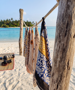 Bandana en coton imprimé à la main, style bohème, pour la plage, les cheveux, le cou, la randonnée, le camping et les festivals – Vente en gros - Product Image 5