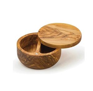 Recipiente de madera sostenible con tapa para almacenamiento de alimentos ecológico y organización de la cocina - Product Image 1