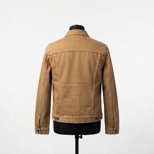 Breathable Slim Fit Winter <b>Denim</b> <b>Jacket</b> 100% Cotton Stand Collar <b>Hooded</b> <b>Men's</b> Regular Fit - Product Image 2
