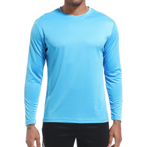 High Quality Solid Casual Jersey Athletic Long Sleeve <b>Shirt</b> Sportswear Fitness Training Quick Dry Plus Size Men's <b>100</b>% <b>Polyester</b> - Product Image 2
