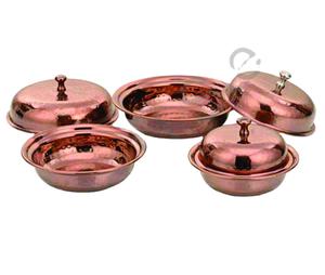 Recipiente de Almacenamiento de Alimentos de Acero Inoxidable Martillado de Pared Simple con Tapa, Venta al por Mayor - Product Image 1