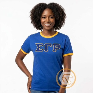 T-shirt de sororité Sigma Gamma Rho pour femmes, en mélange polyester/coton, haute qualité, respirant, séchage rapide, écologique, style grec - Product Image 3