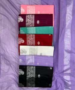 Red Silk Saree With Pink Border Traditional Indian Wedding Wear For Women <b>Floor</b> Length Regular Fit Wrinkle Free - Product Image 3