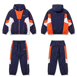 Custom Hooded Windbreaker Tracksuit Set Men's <b>Nylon</b> <b>Jogger</b> Pants Wholesale OEM - Product Image 1