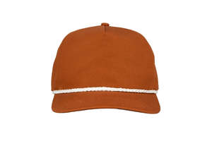 Premium Retro Rope Cap Structured 5 Panel Adjustable Snapback Golf <b>Hat</b> with 3D Embroidery 100% Cotton Casual Outdoor Sports - Product Image 1
